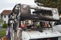 Wohnmobil ausgebrannt Koeln Porz Linder Mauspfad P085